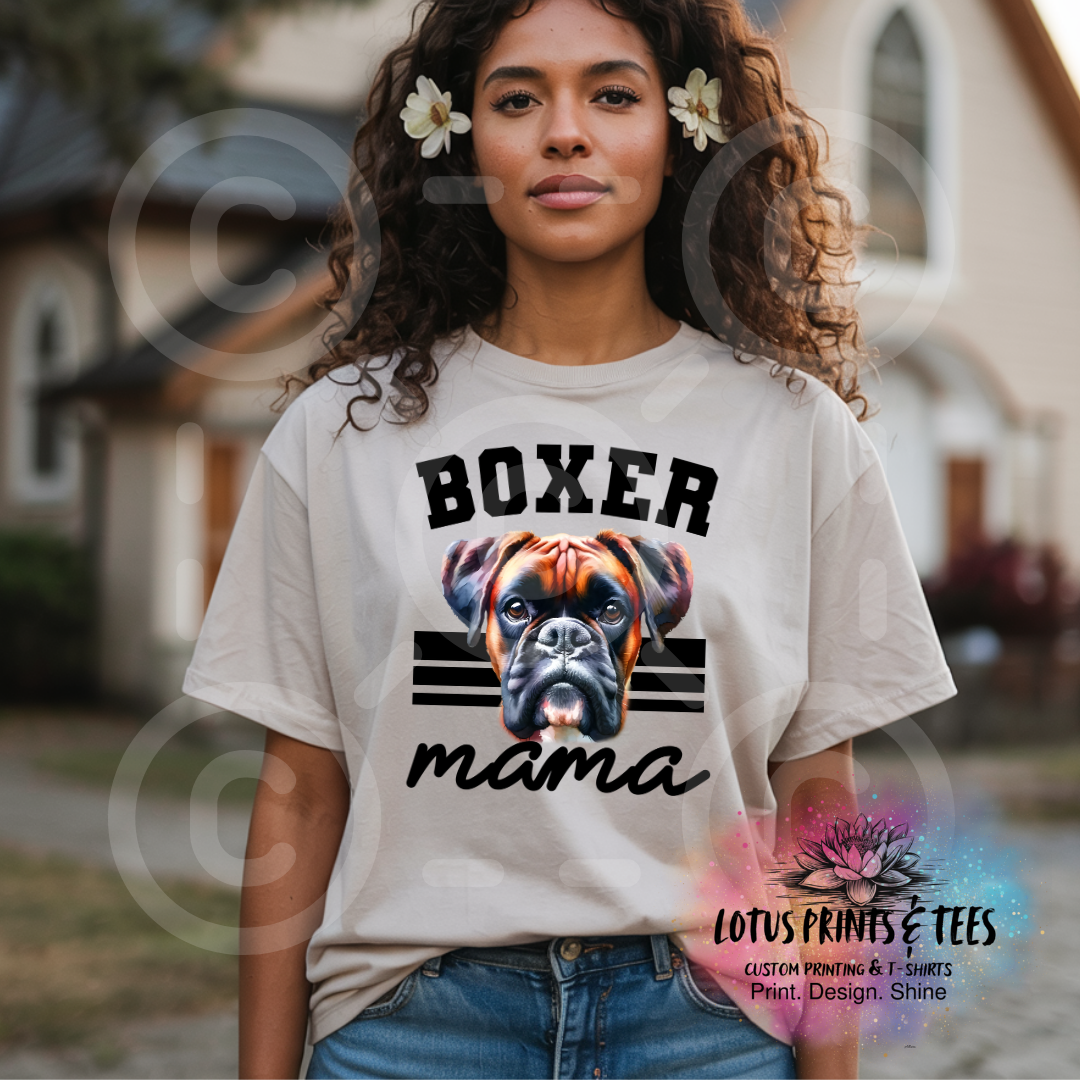 Boxer Mama Custom Graphic Top
