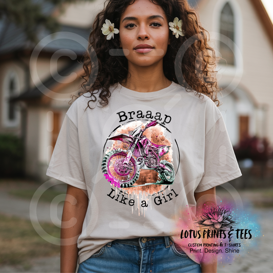 Braap Like a Girl Custom Graphic Top