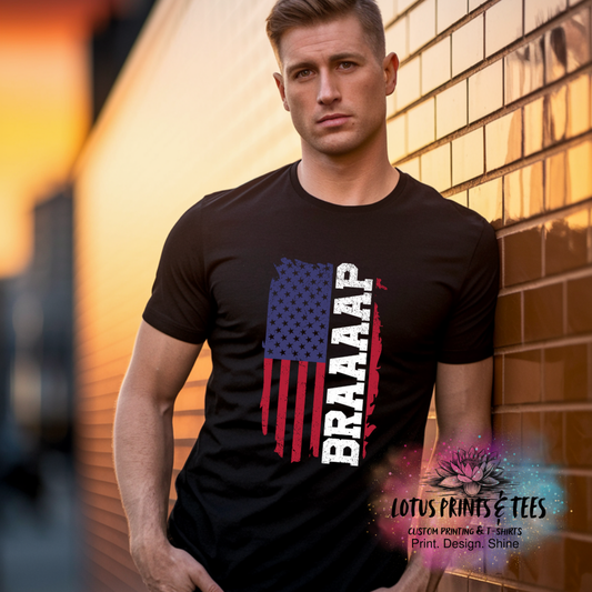 Braaaap USA Flag Custom Graphic Top