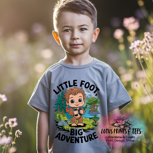 Little Foot, Big Adventure – Toddler Backpack Custom Graphic Top