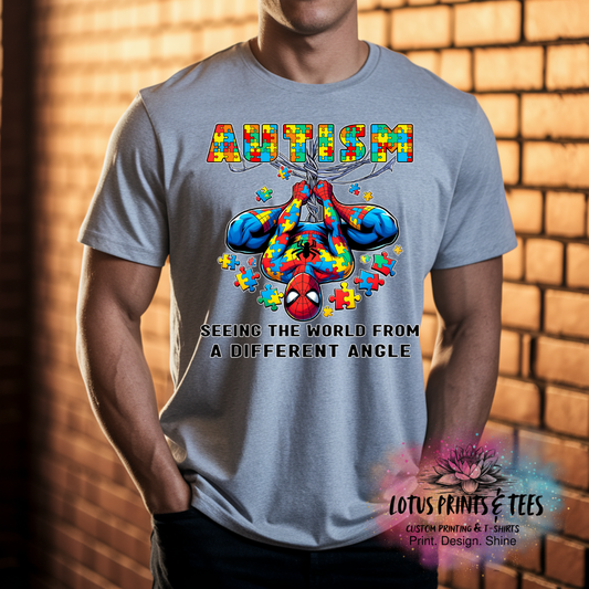 Autism Spidey View Custom Graphic Top
