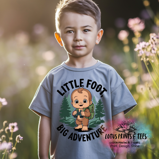 Little Foot, Big Adventure – Forest Scene Custom Graphic Top