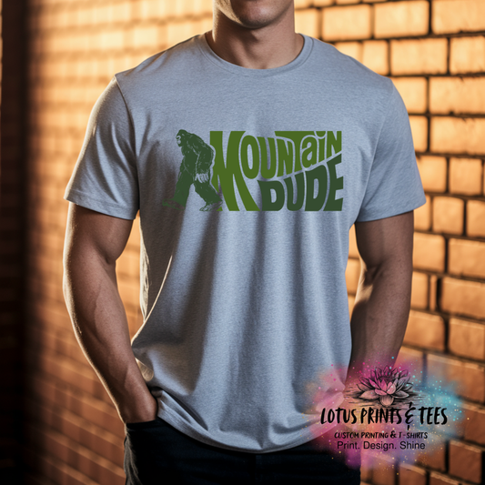 Mountain Dude Bigfoot Custom Graphic Top