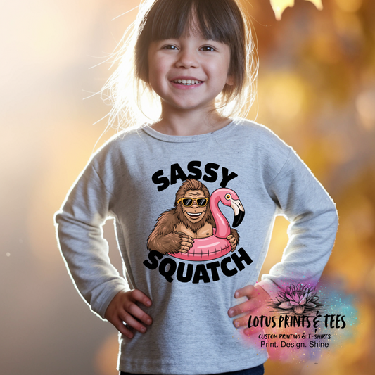 Sassy Squatch – Pink Flamingo Tube Custom Graphic Top