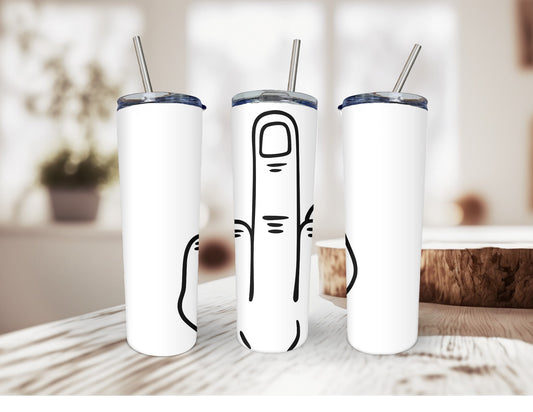 Middle Finger - Custom 20oz Sublimated Tumbler – Made to Order