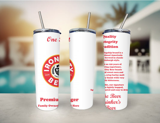 Iron City Beer - Custom 20oz Sublimated Tumbler – Made to Order