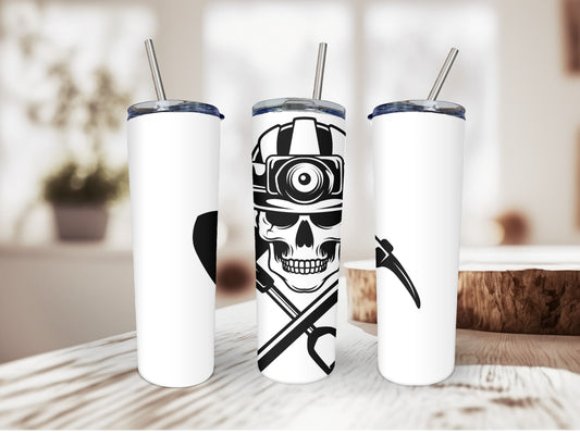 Skull Miner - Custom 20oz Sublimated Tumbler – Made to Order