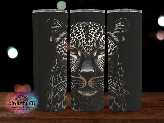Black Leopard  - Custom 20oz Sublimated Tumbler – Made to Order