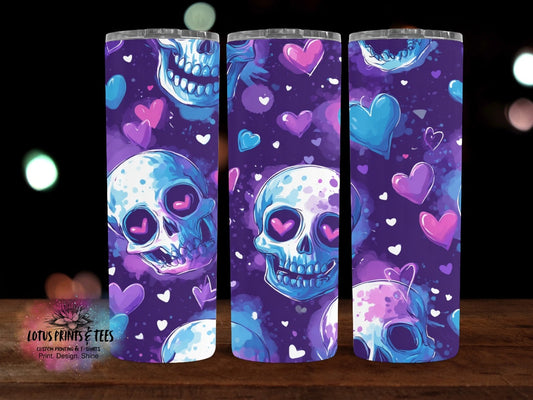 Doodle Skulls  - Custom 20oz Sublimated Tumbler – Made to Order