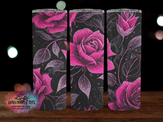 Pink Roses  - Custom 20oz Sublimated Tumbler – Made to Order