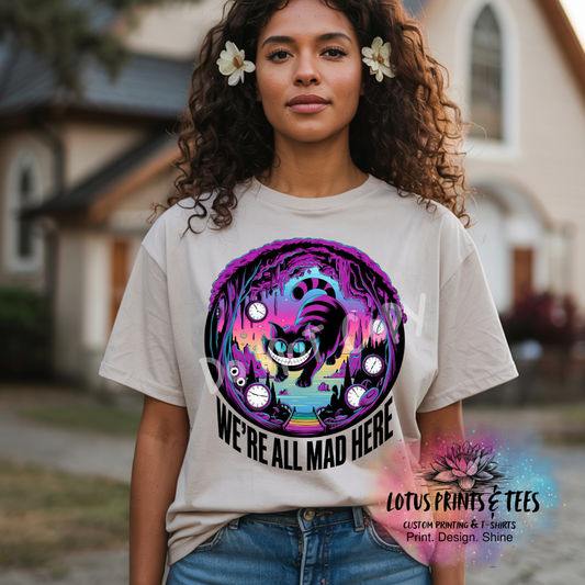 We're All Mad Here Custom Graphic Top