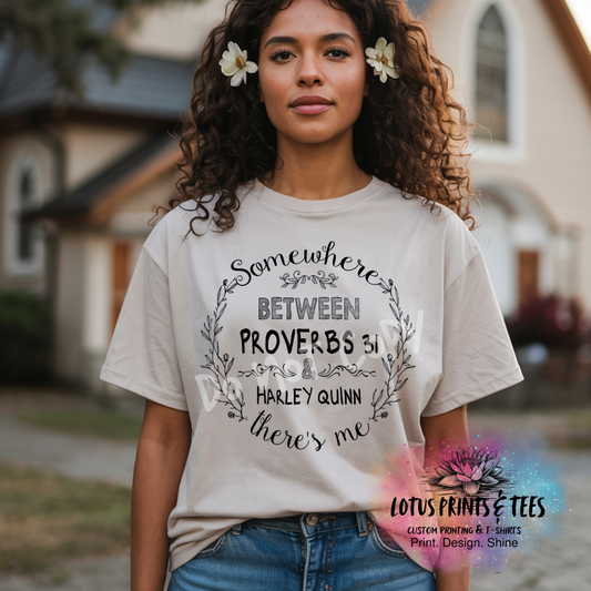 Proverbs 31 Harley Quinn Custom Graphic Top