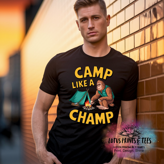 Camp Like a Champ Custom Graphic Top