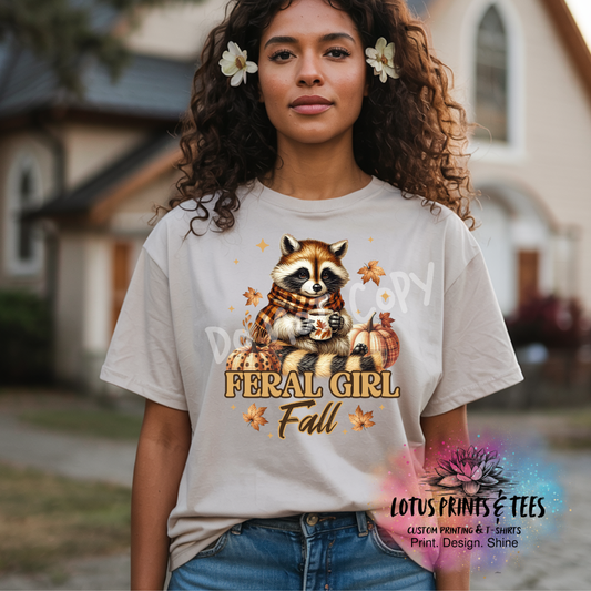 Feral Girl Fall Graphic Top