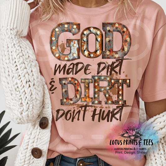 God Made Dirt Custom Graphic Top