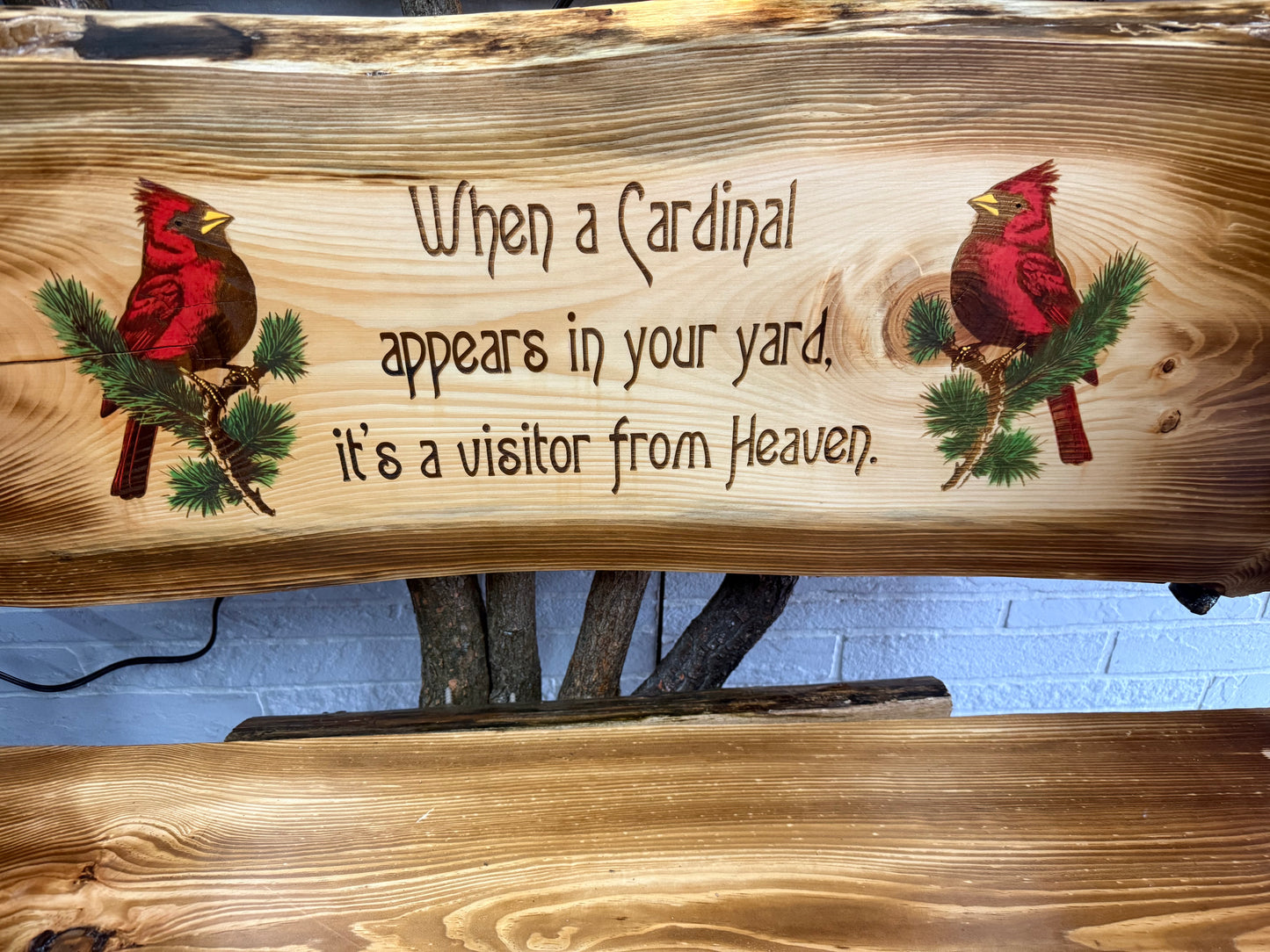 Local Amish-Made Sassafras Wood Bench (IN STORE PICK UP ONLY!!!)