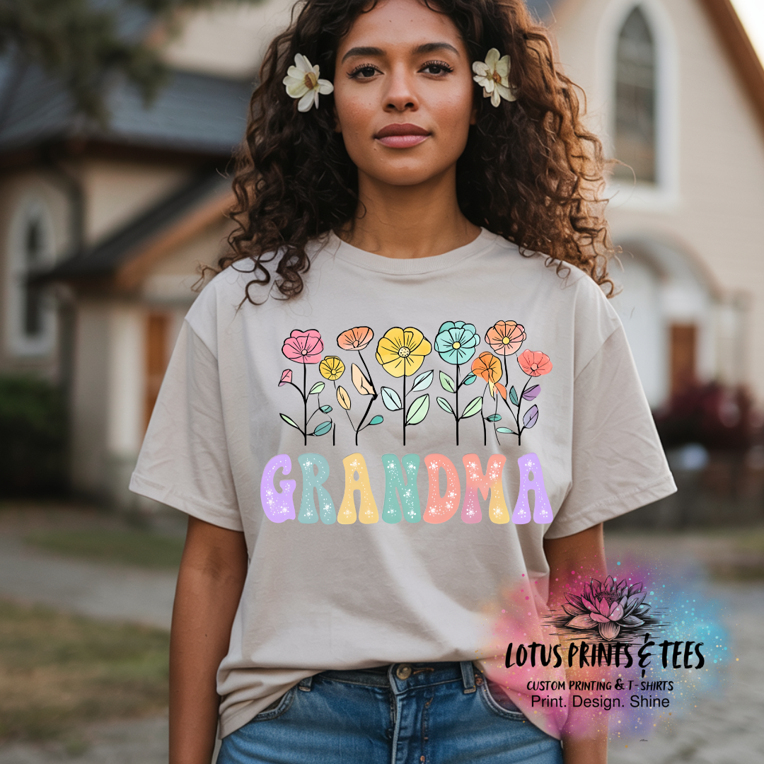 Floral Names Collection Custom Graphic Top (Leave a Note With Your Choice)