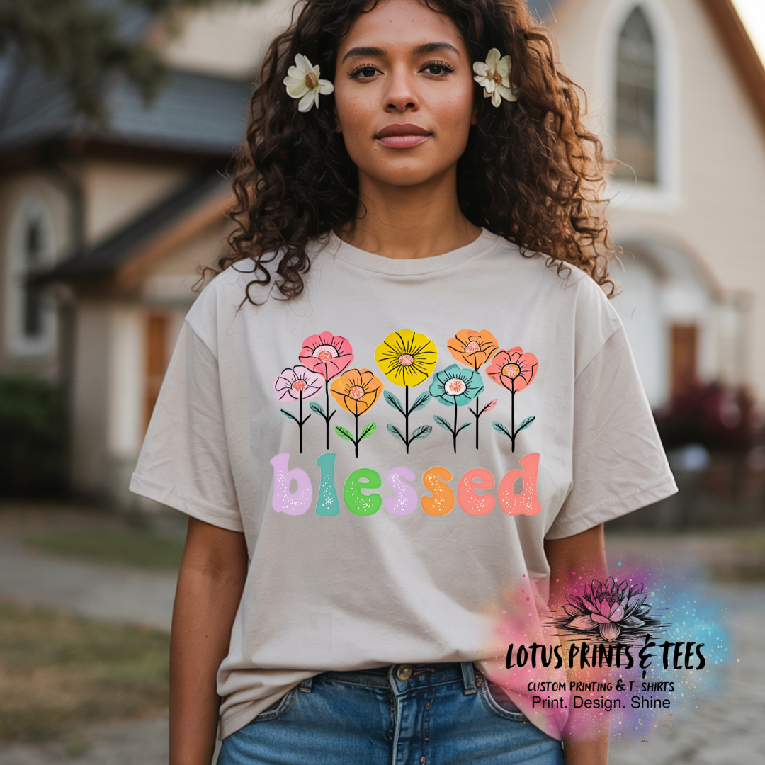 Floral Names Collection Custom Graphic Top (Leave a Note With Your Choice)
