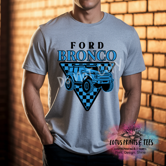 Ford Bronco Checkerboard Custom Graphic Top