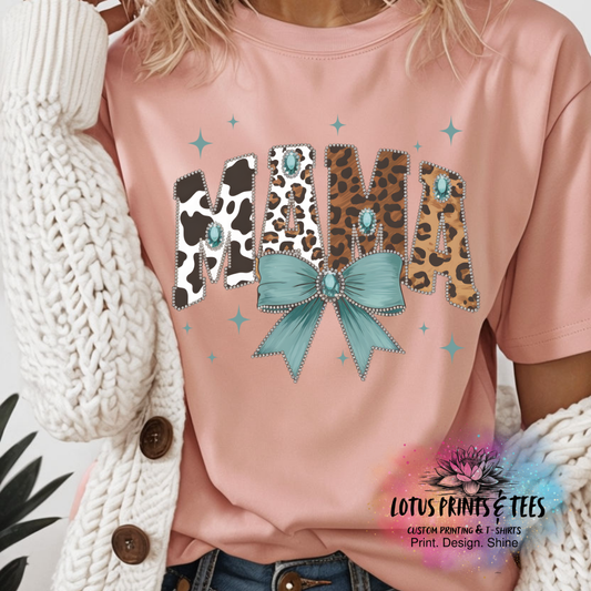 Mama Cow And Leopard Graphic Top