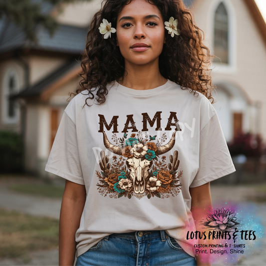 Mama Skull Graphic Top