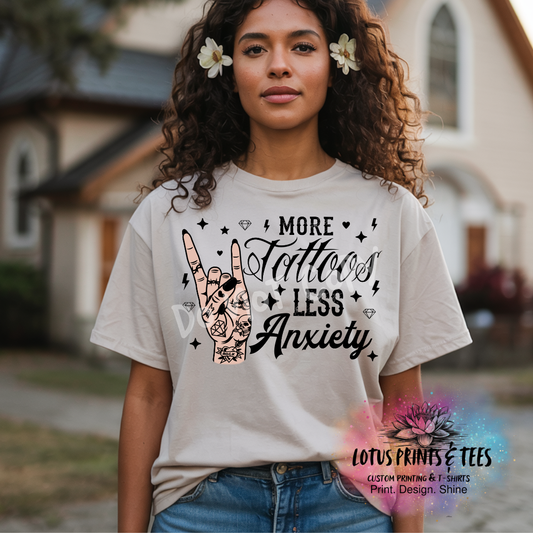 More Tattoos Less Anxiety Graphic Top