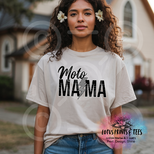 Moto Mama Bolt Custom Graphic Top