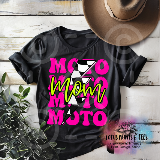 Moto Mom Pop Custom Graphic Top