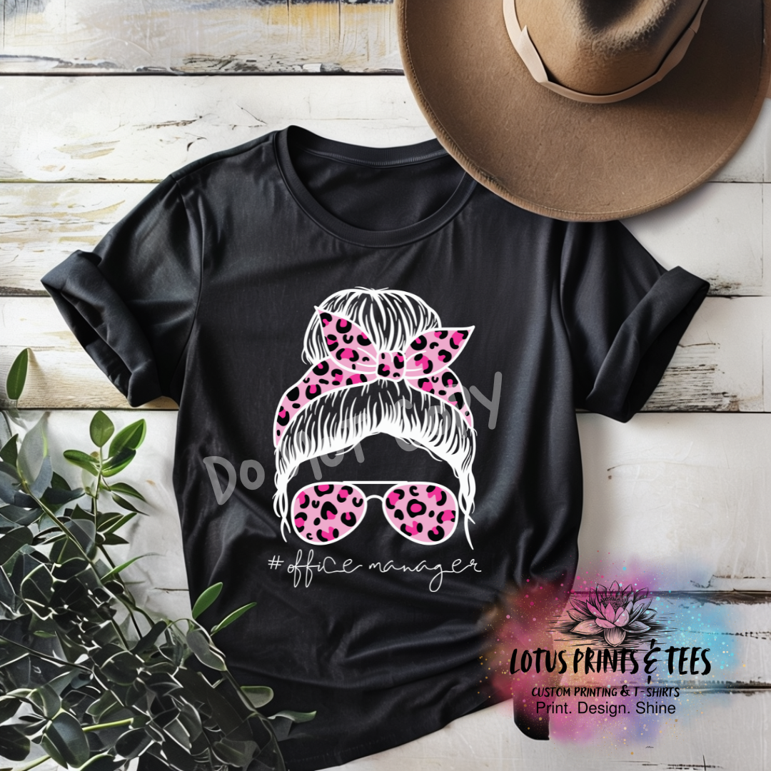 OFFICE MANAGER Custom Graphic Top