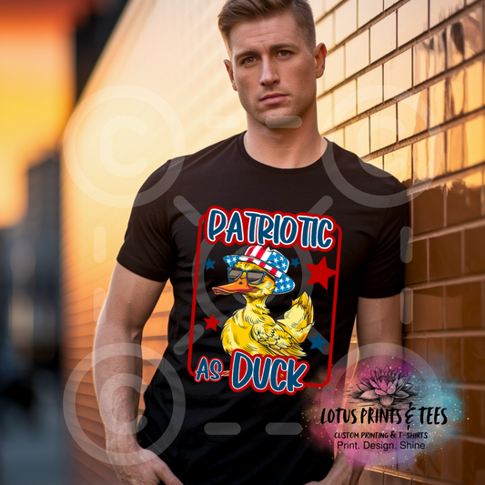 Patriotic As Duck Custom Graphic Top