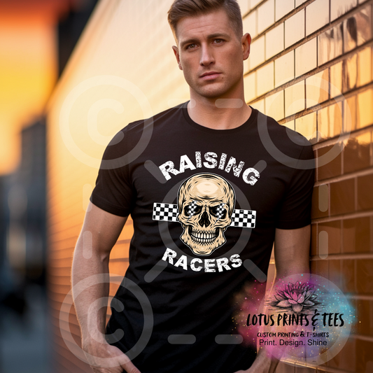 Raising Racers Skull Custom Graphic Top
