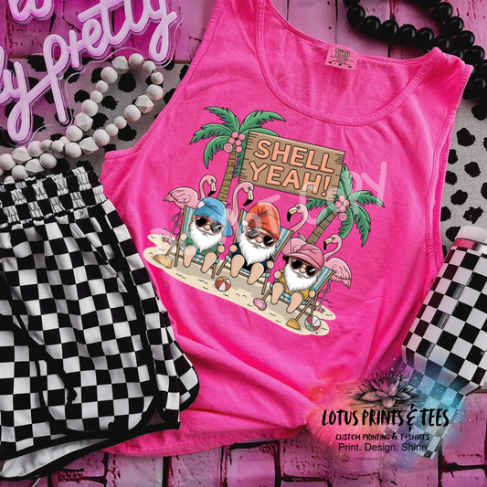 SHELL YEAH GNOMES Custom Graphic Top