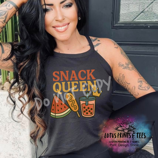 SNACK QUEEN Custom Graphic Top