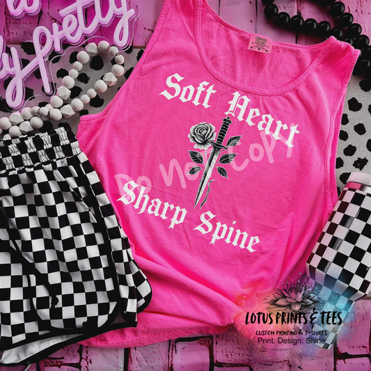 SOFT HEART SHARP SPINE Custom Graphic Top