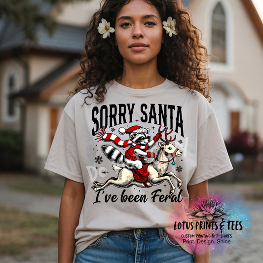 Sorry Santa Ive Been Feral Graphic Top
