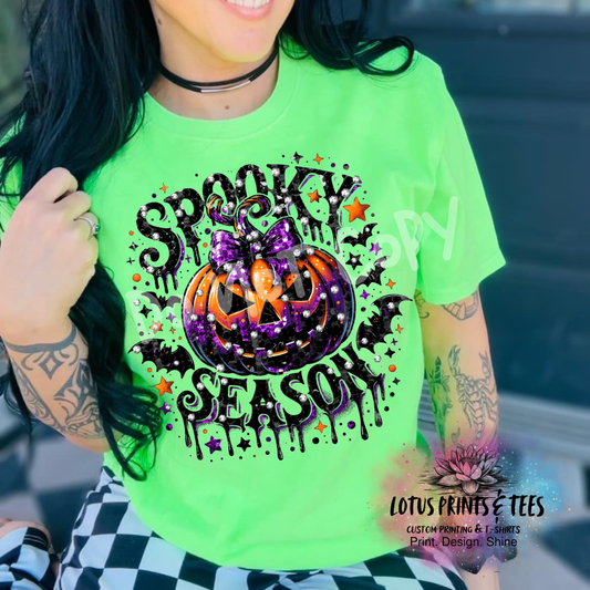 Spooky Season Bats Graphic Top