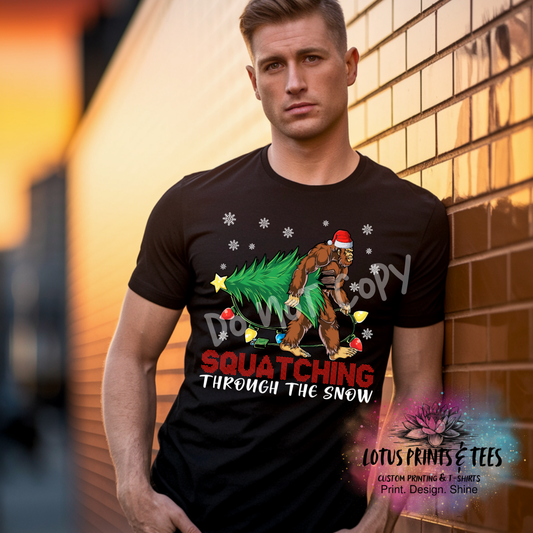 Squatching Through The Snow Graphic Top