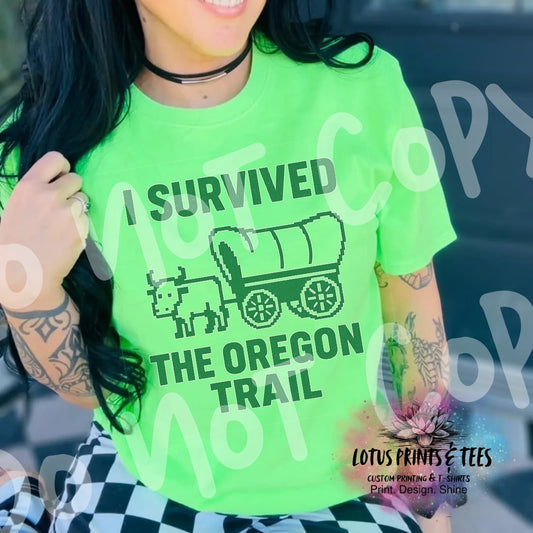 SURVIVED OREGON TRAIL Custom Graphic Top