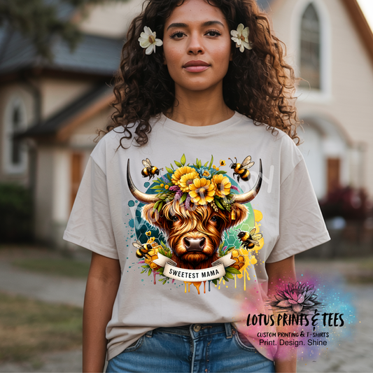 SWEETEST MAMA HIGHLAND COW