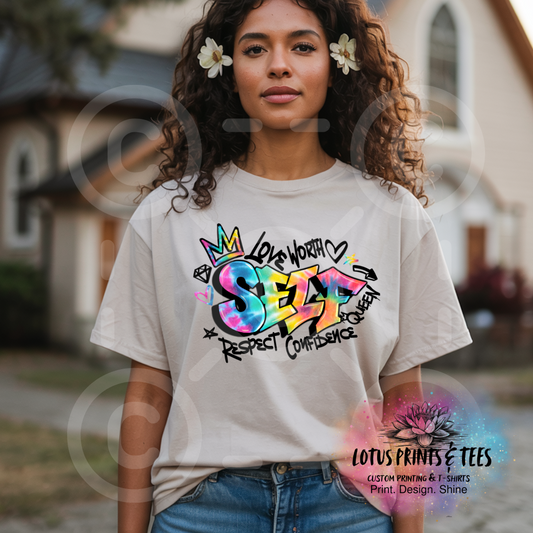 Self Love Graffiti Custom Graphic Top