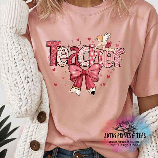 TEACHER VALENTINE Custom Graphic Top
