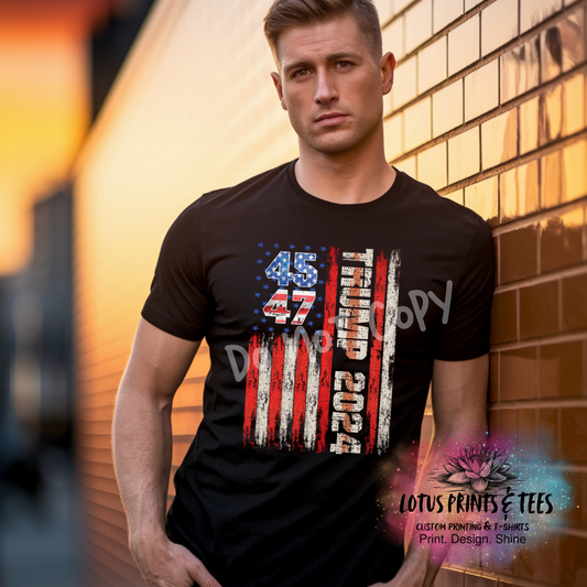Trump 2024 Flag Graphic Top