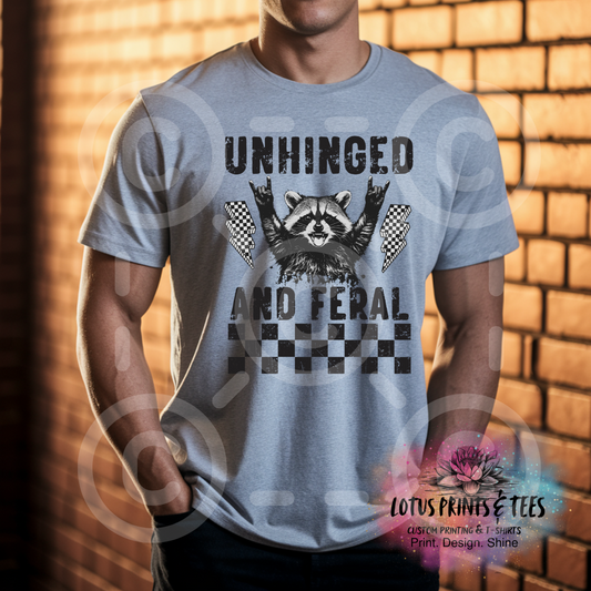 Unhinged & Feral Raccoon Custom Graphic Top