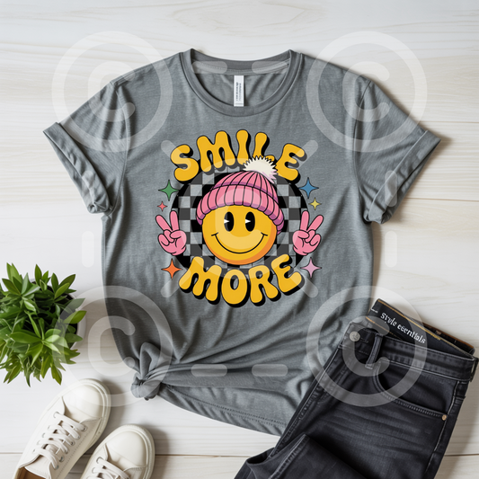 Smile More Custom Graphic Top