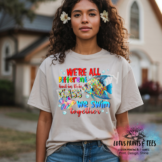 Were All Different Graphic Top