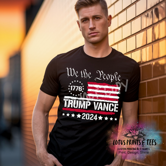 We The People Trump Vance Graphic Top