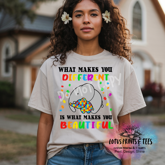 What Makes You Different Elephant Graphic Top