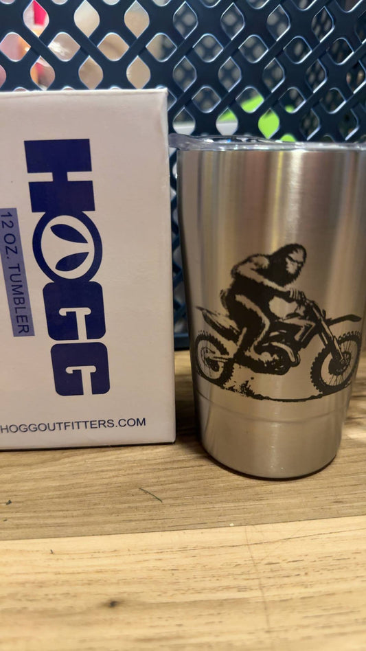 Bigfoot Motorcycle 12oz Stainless Steel Tumbler