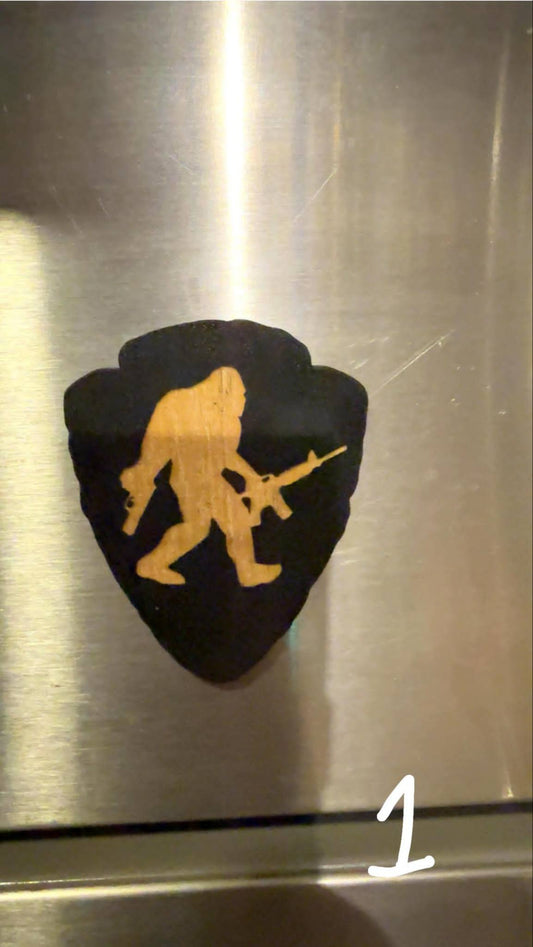 Bigfoot Arrowhead Magnet – Multiple Options - Fridge Decor