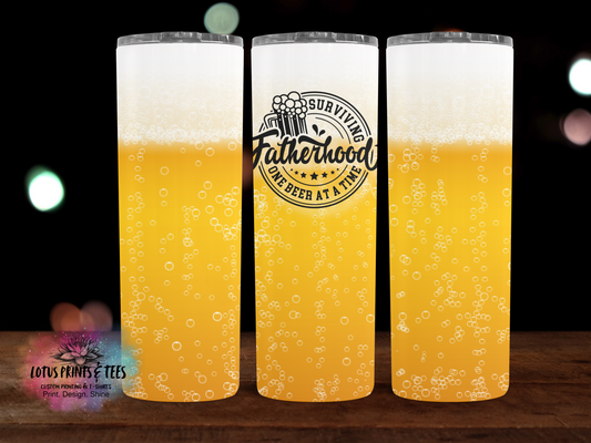 Surviving Fatherhood One Beer At A Time  - Custom 20oz Sublimated Tumbler – Made to Order